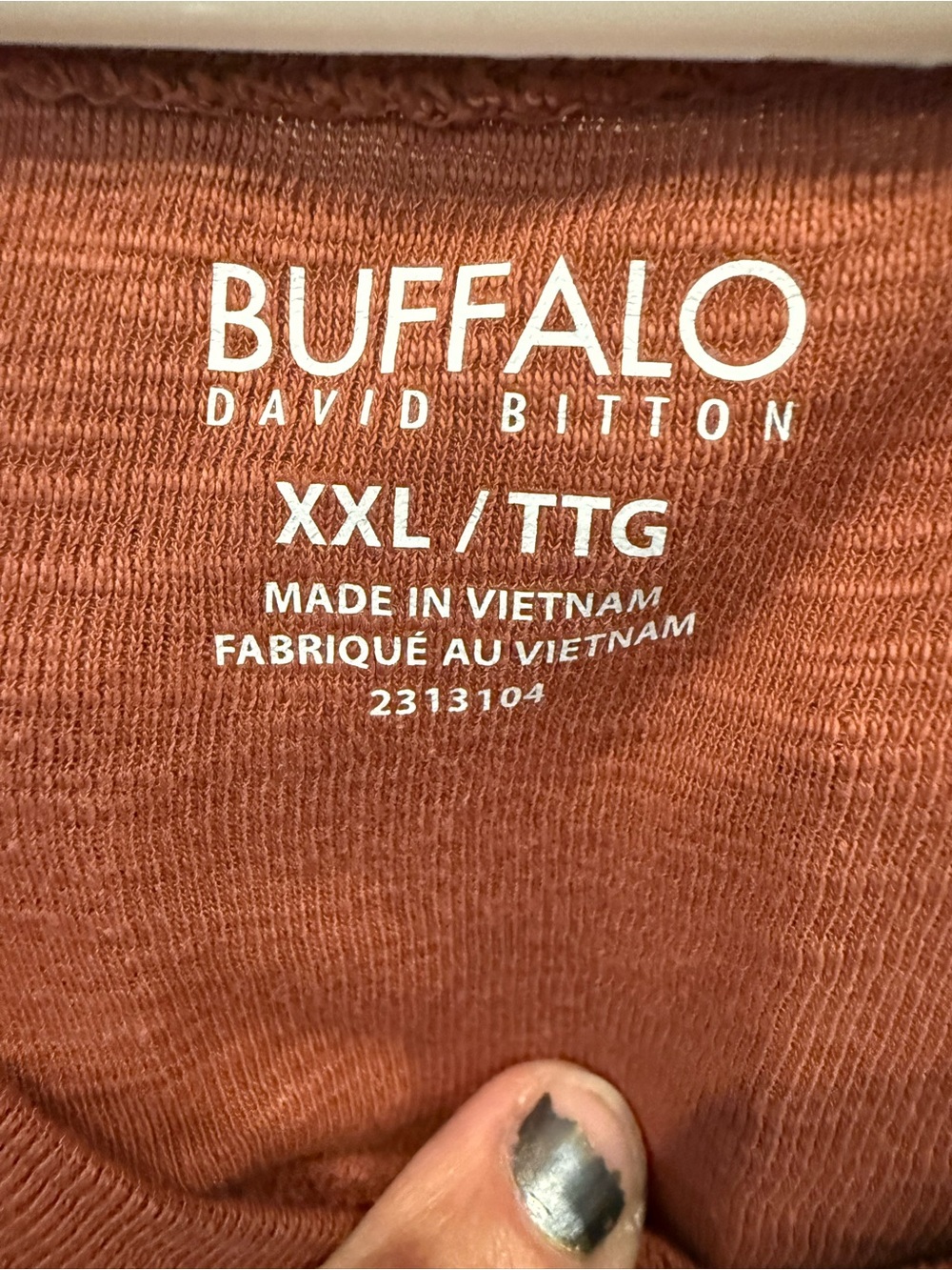 Buffalo David Bitton Men's Rust Crew Neck Tee